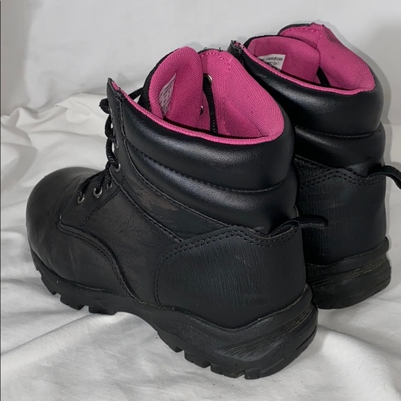 Brahma Boots Black Leather Pink Liner Women’s Sz 7 - Picture 6 of 13